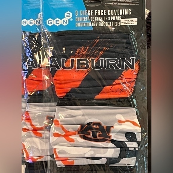 Auburn University 3 Piece Per Pack Face Covering NWT Boys Youth Size 8 - 20 - Picture 1 of 7